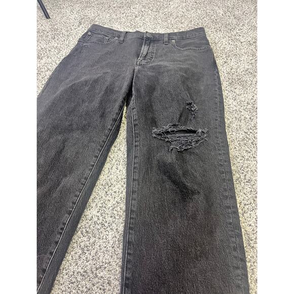 Madewell The Mid-Rise Perfect Vintage Straight Jean, Women’s 29 Distressed Black - Picture 2 of 11
